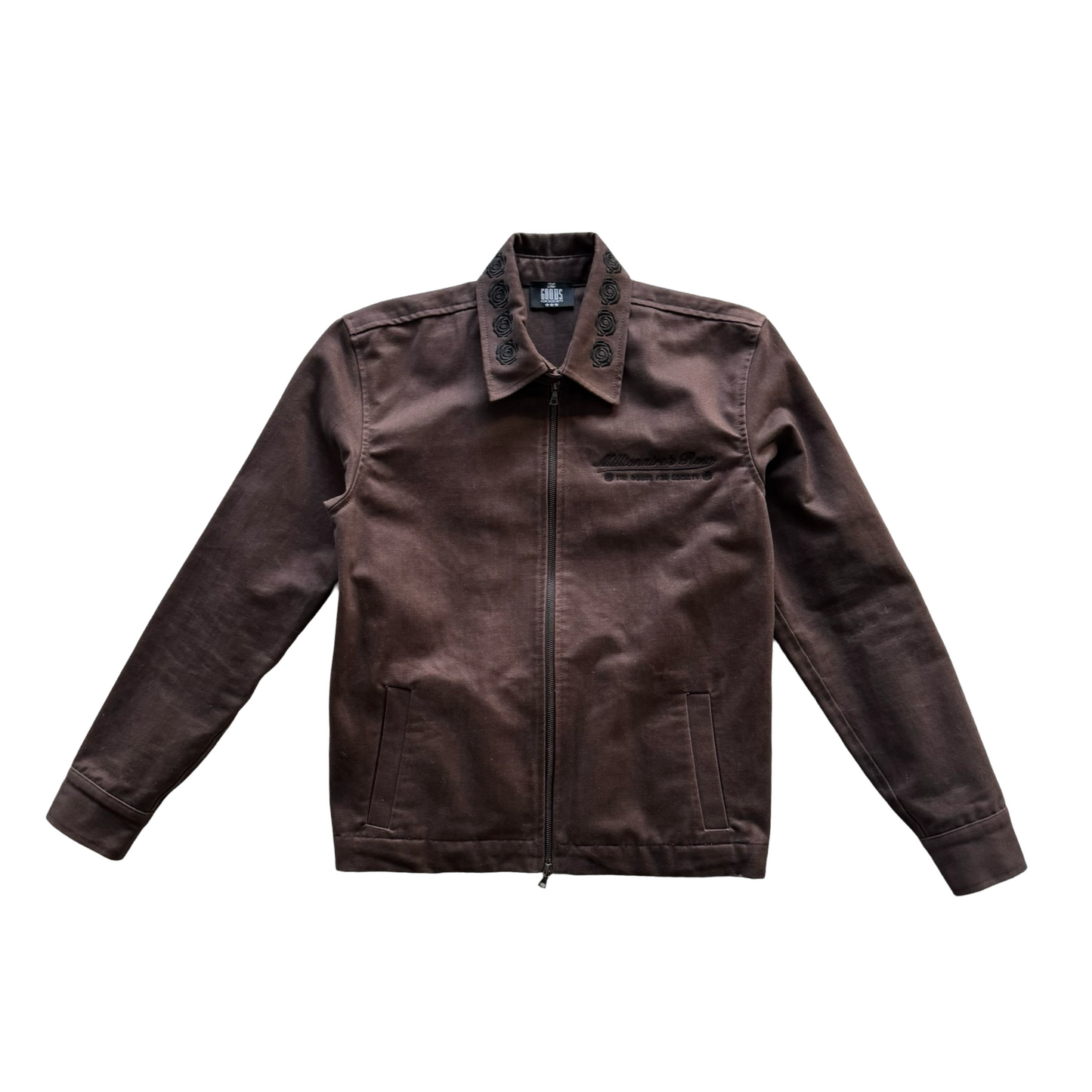 MILLIONAIRE'S ROW VALET JACKET - COCOA W/ BLACK DOZ ROSE COLLAR