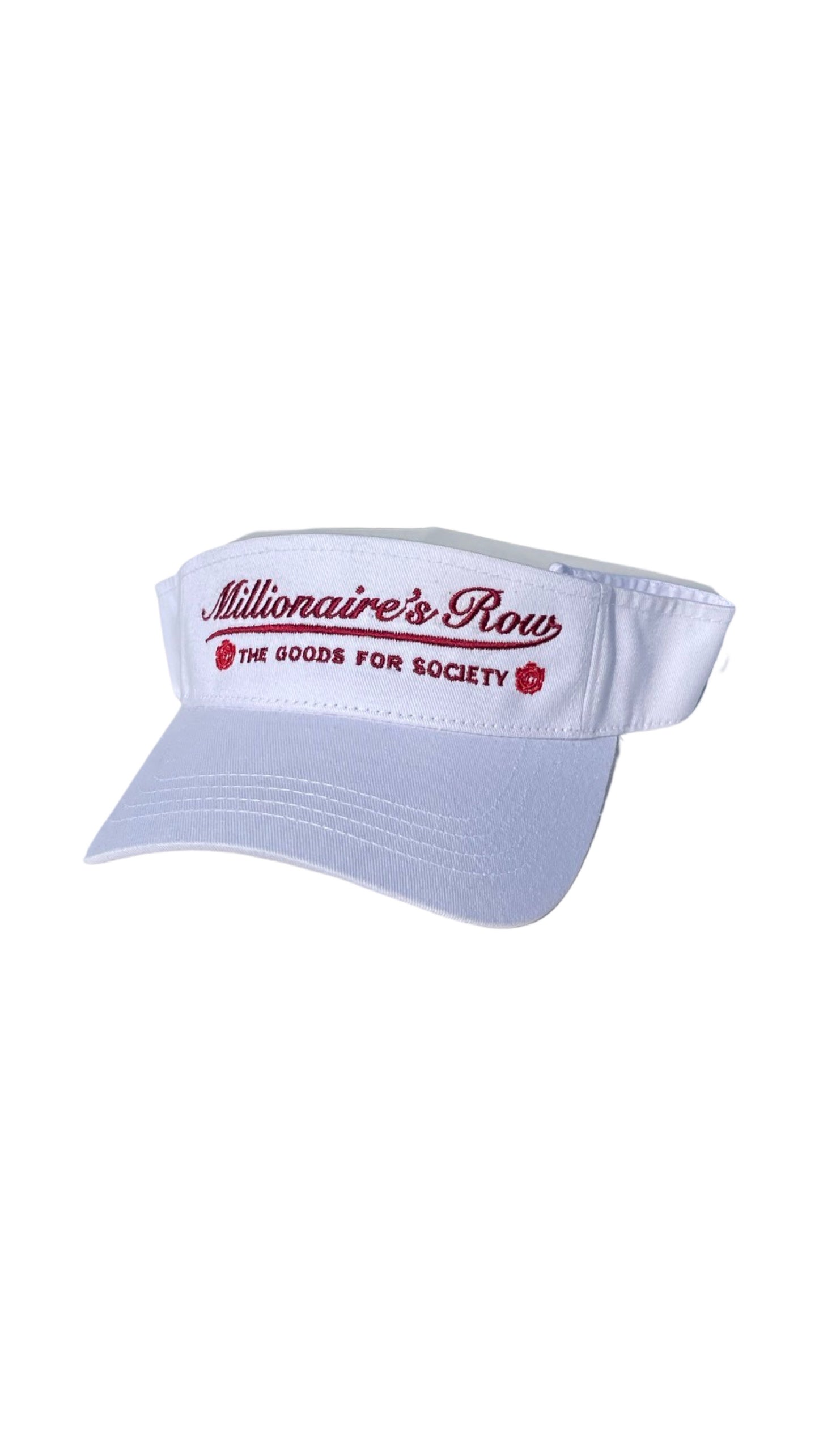 MILLIONAIRE'S ROW VISOR - WHITE W/ BURG