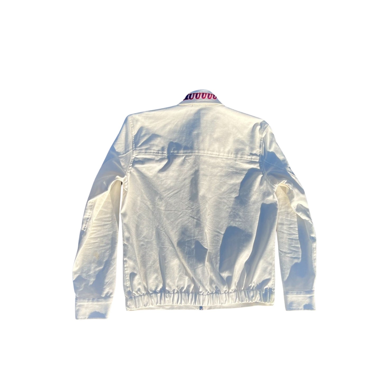 BISON W/ ROSES SOUVENIR VALET JACKET - HEAVY WHITE