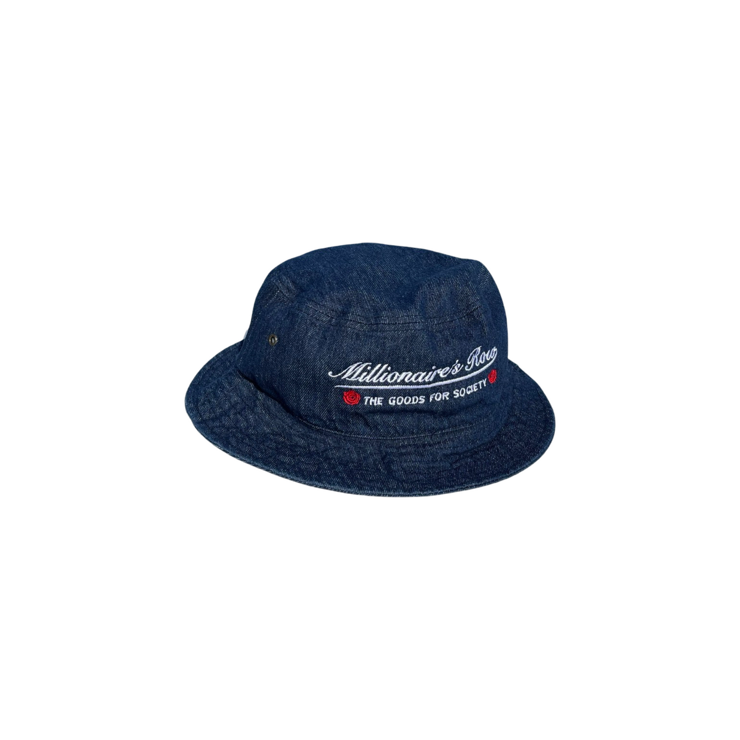 MILLIONAIRE'S ROW DENIM BUCKET HAT - DK WASH